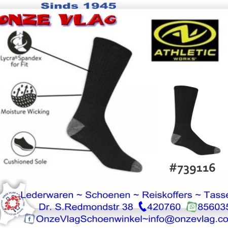 zwart athletic work socks