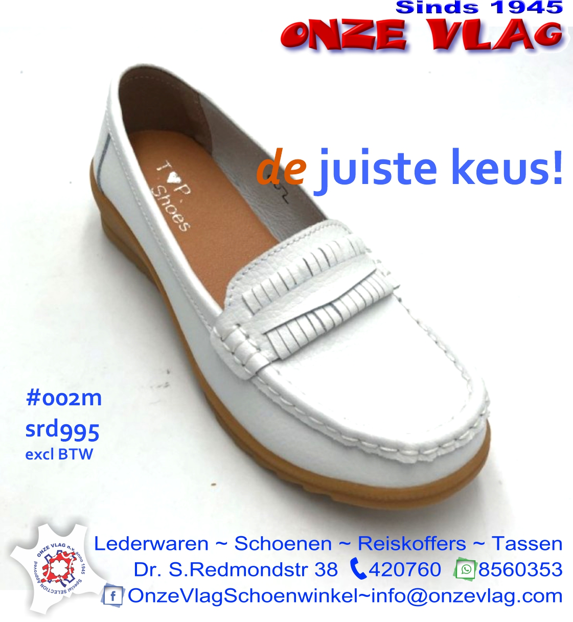 002m ladies moc white