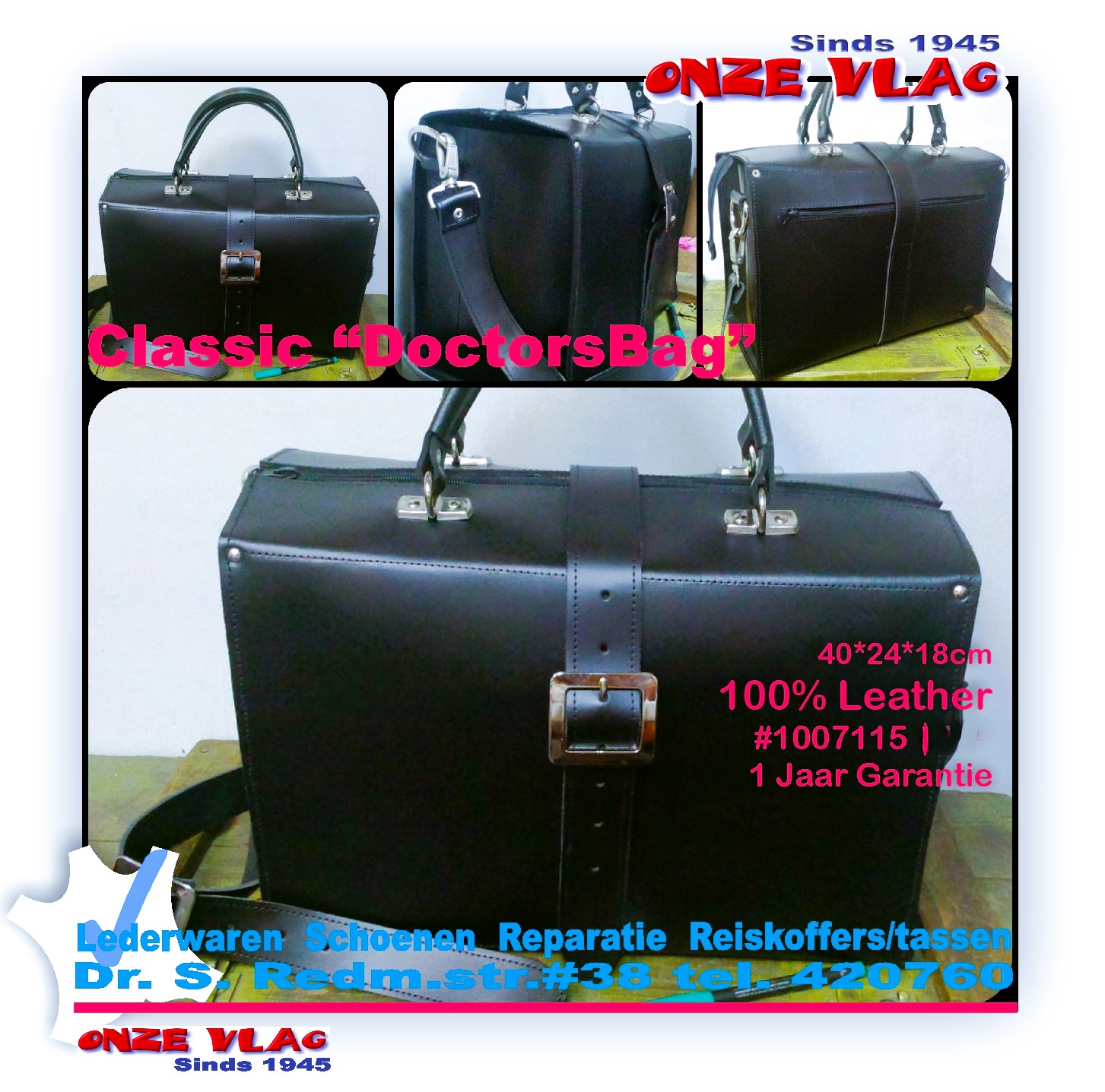 100715 classic doktors bag leather