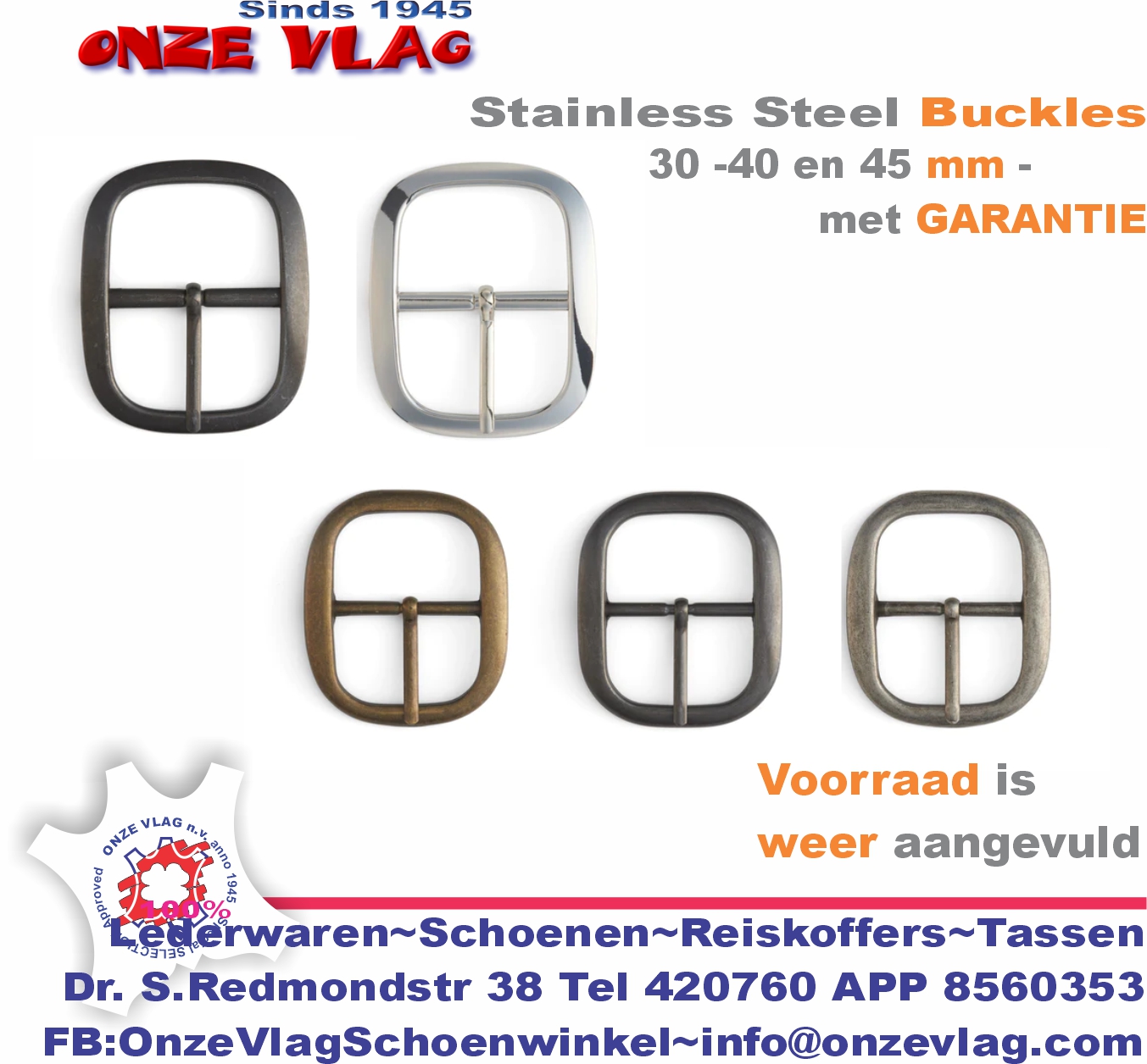 1566 en 67 centrbar buckles