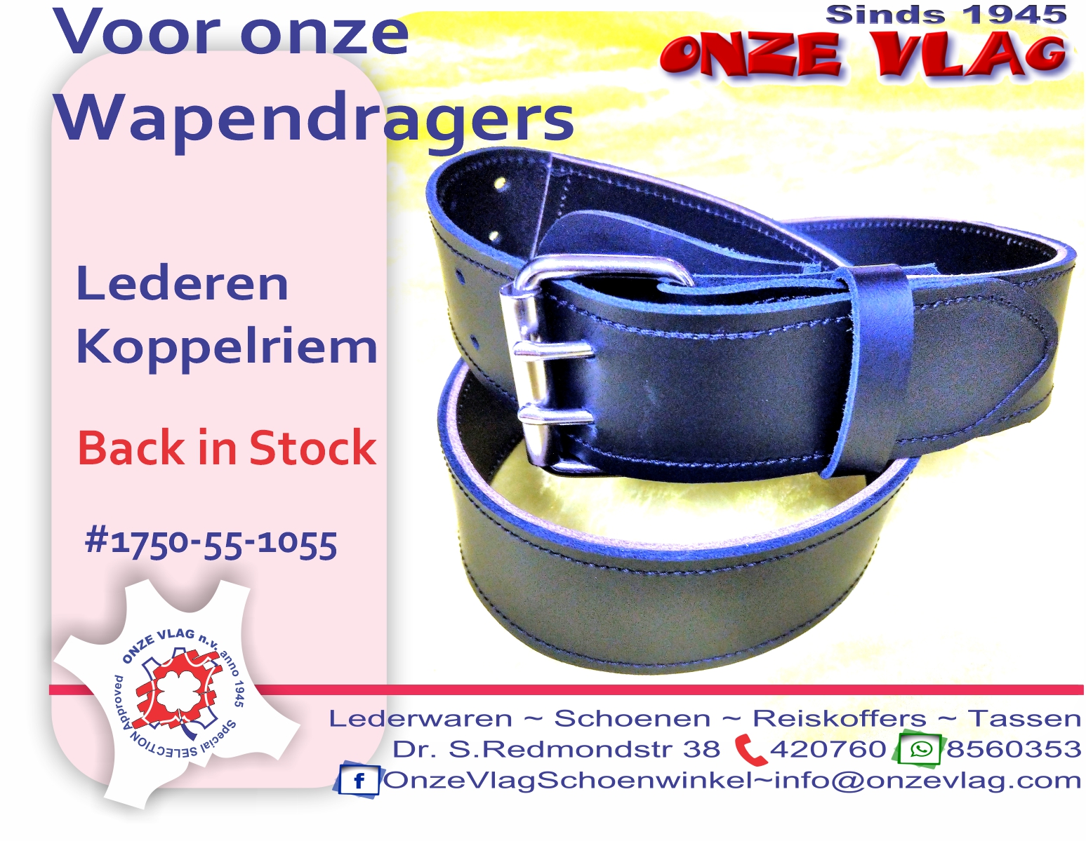 1750-55 koppel leder riem
