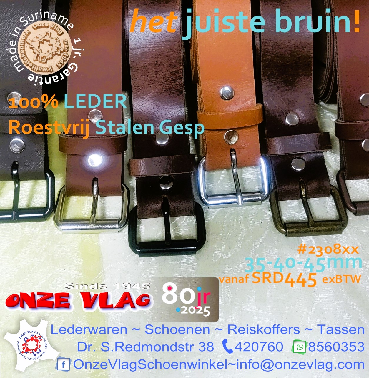 230835 40 45 new buckle new leather zwart print