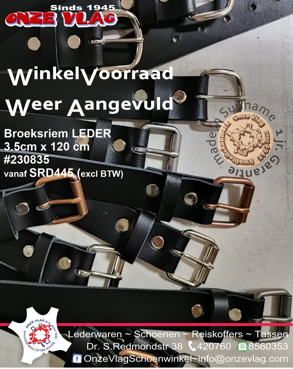35 mm belts weer aangeuld