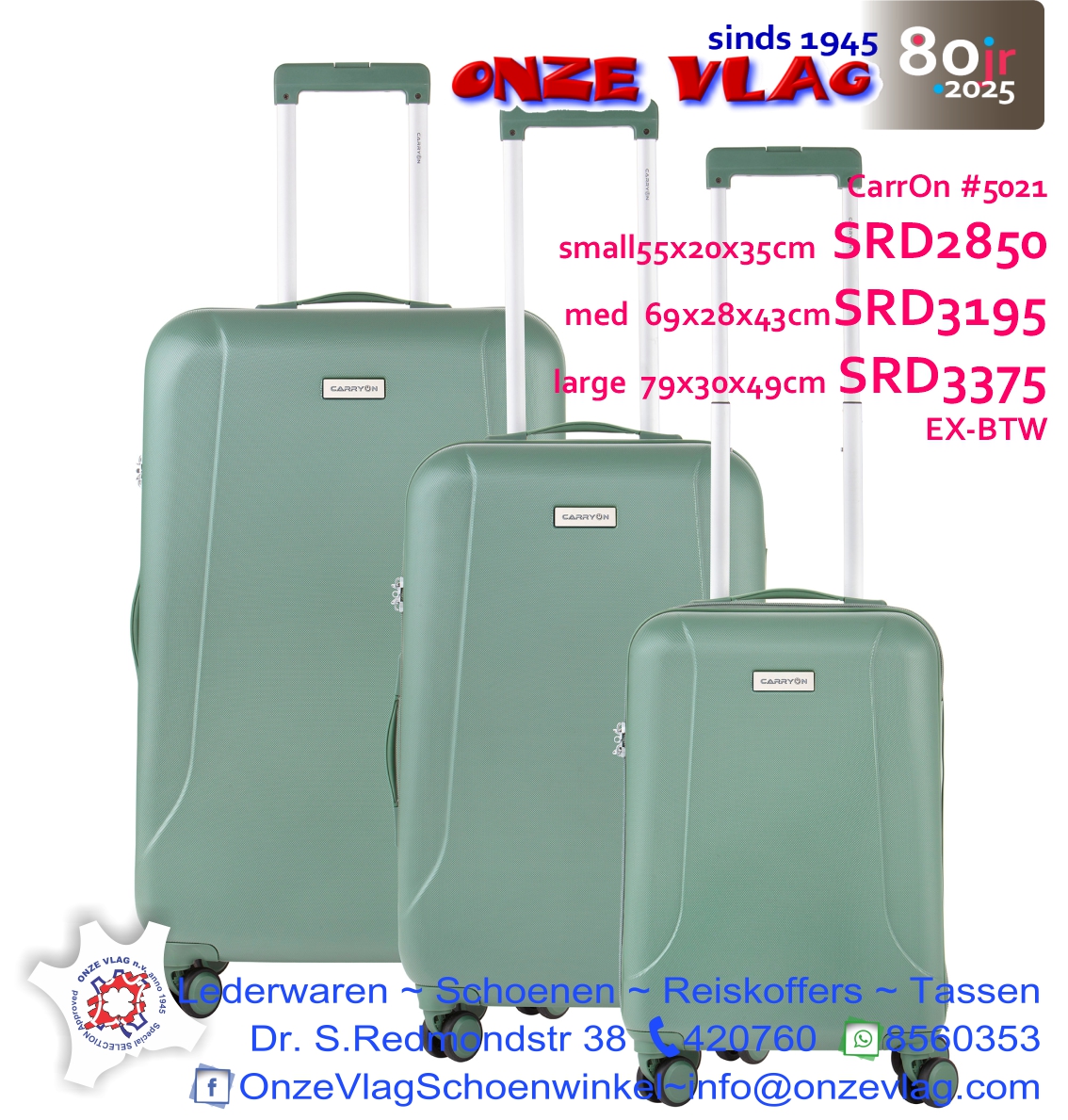 5021 carryon travelset oliv