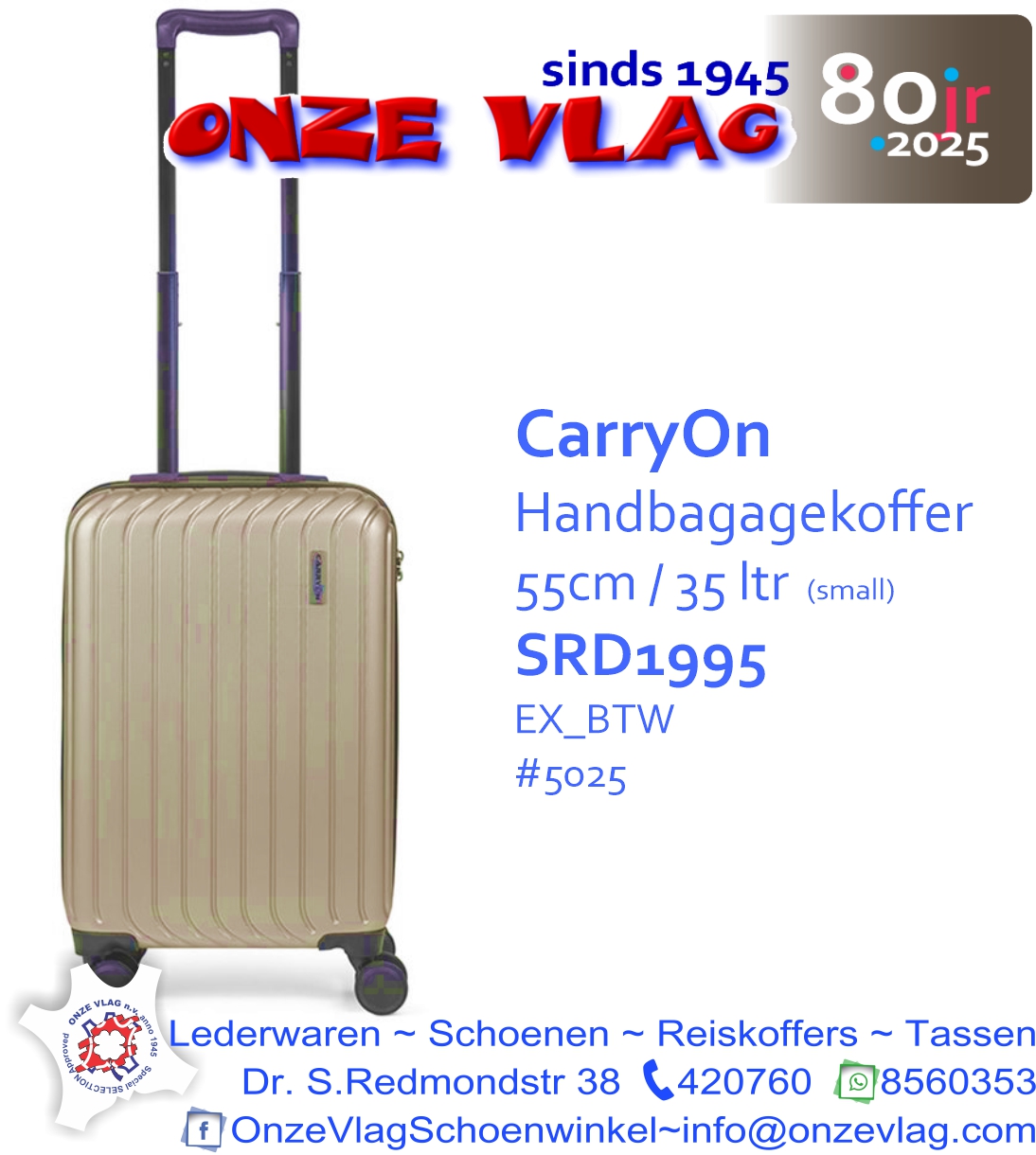 5025 carryon luggage 55cm cham