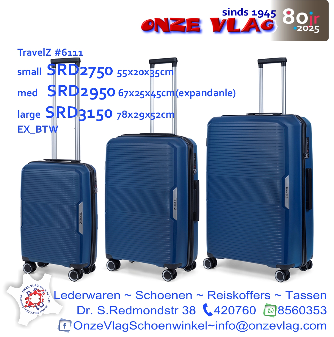 6111 travelZ luggage blue