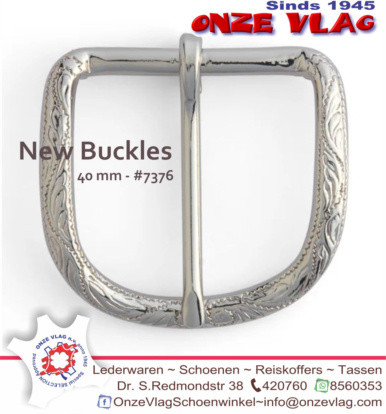 7376 engraved buckle