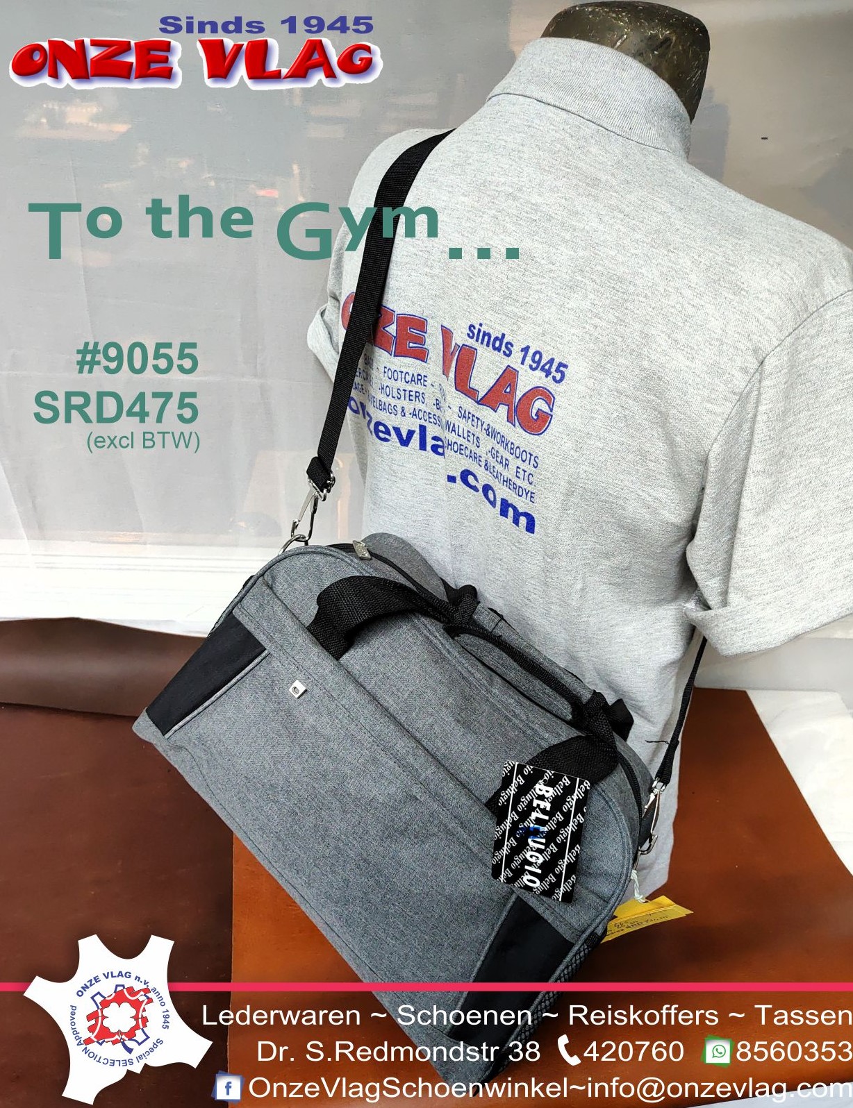 9055 sportsbag grijs