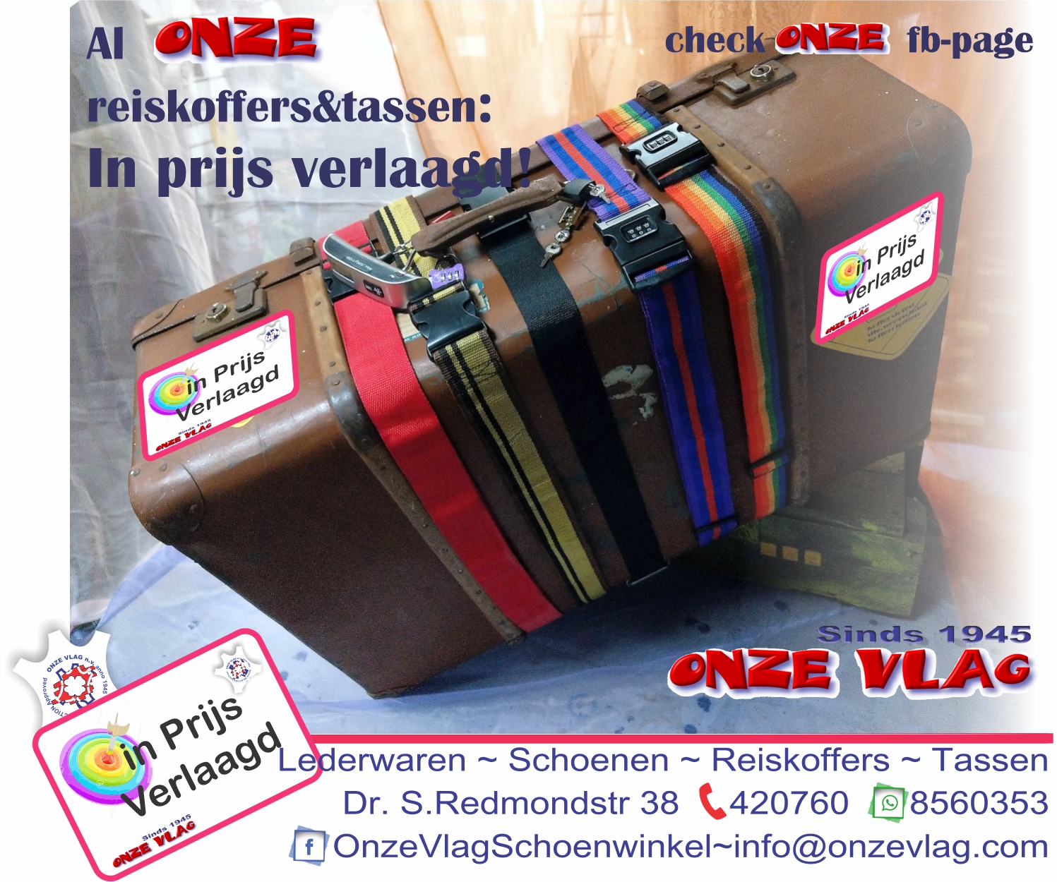 Alle Reioskoffers verlaand in prijs