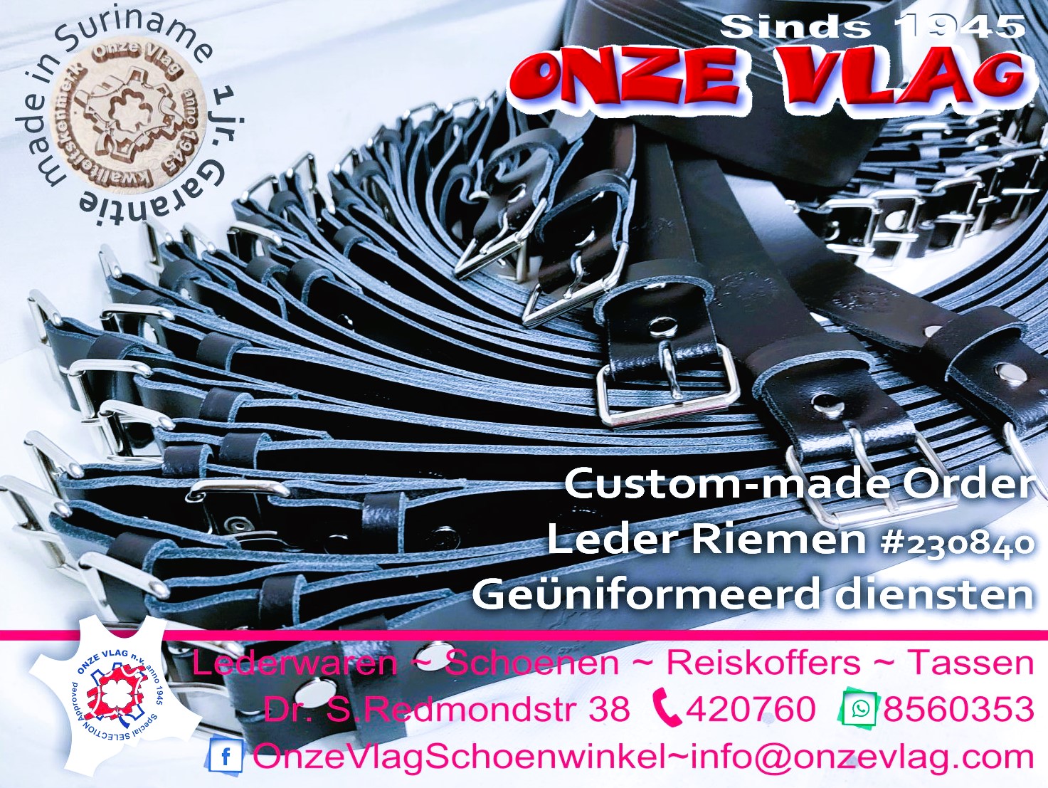 Backup_of_custom made uniform lederen riemen