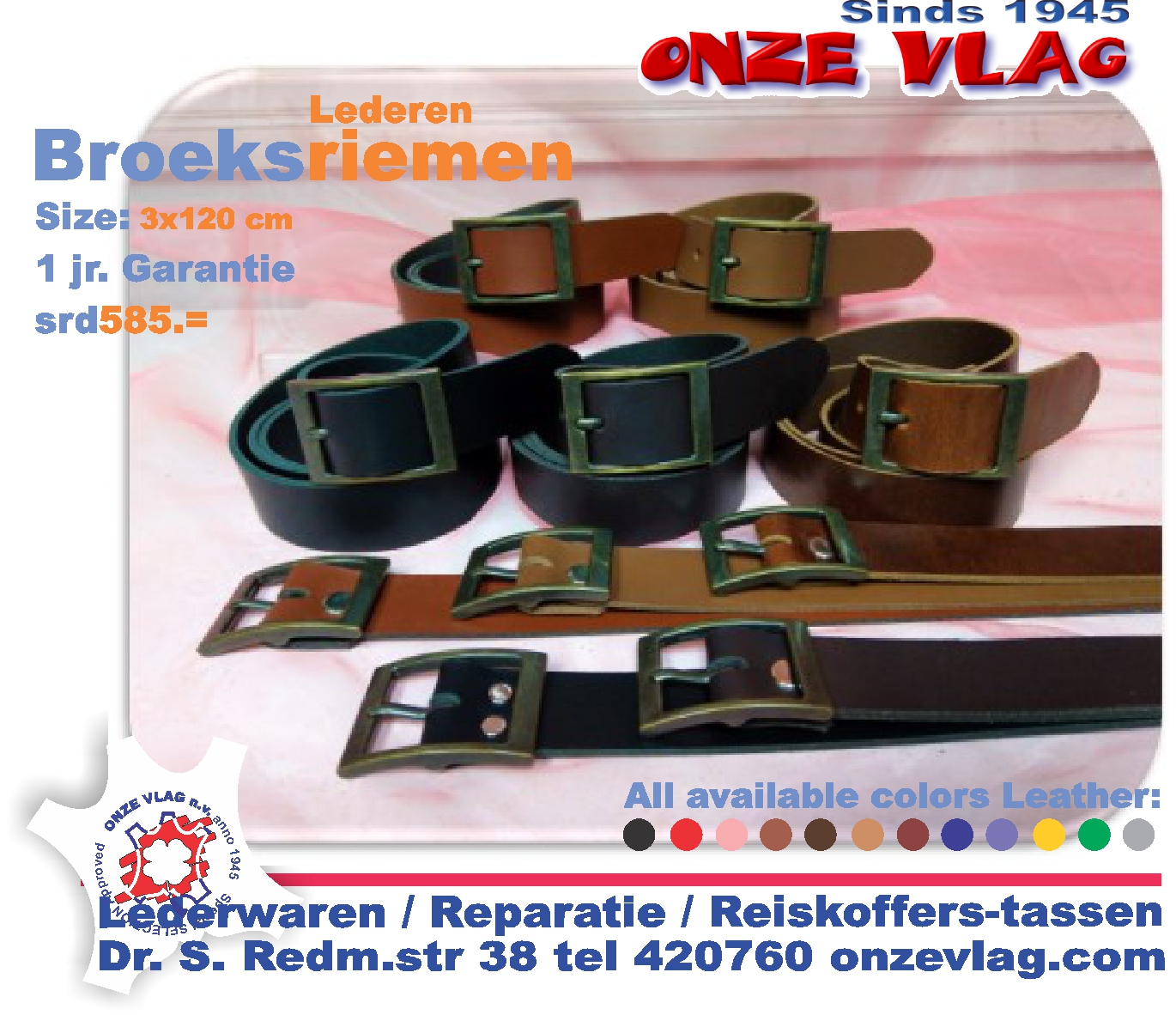 Coll riemen pantalon 30mm