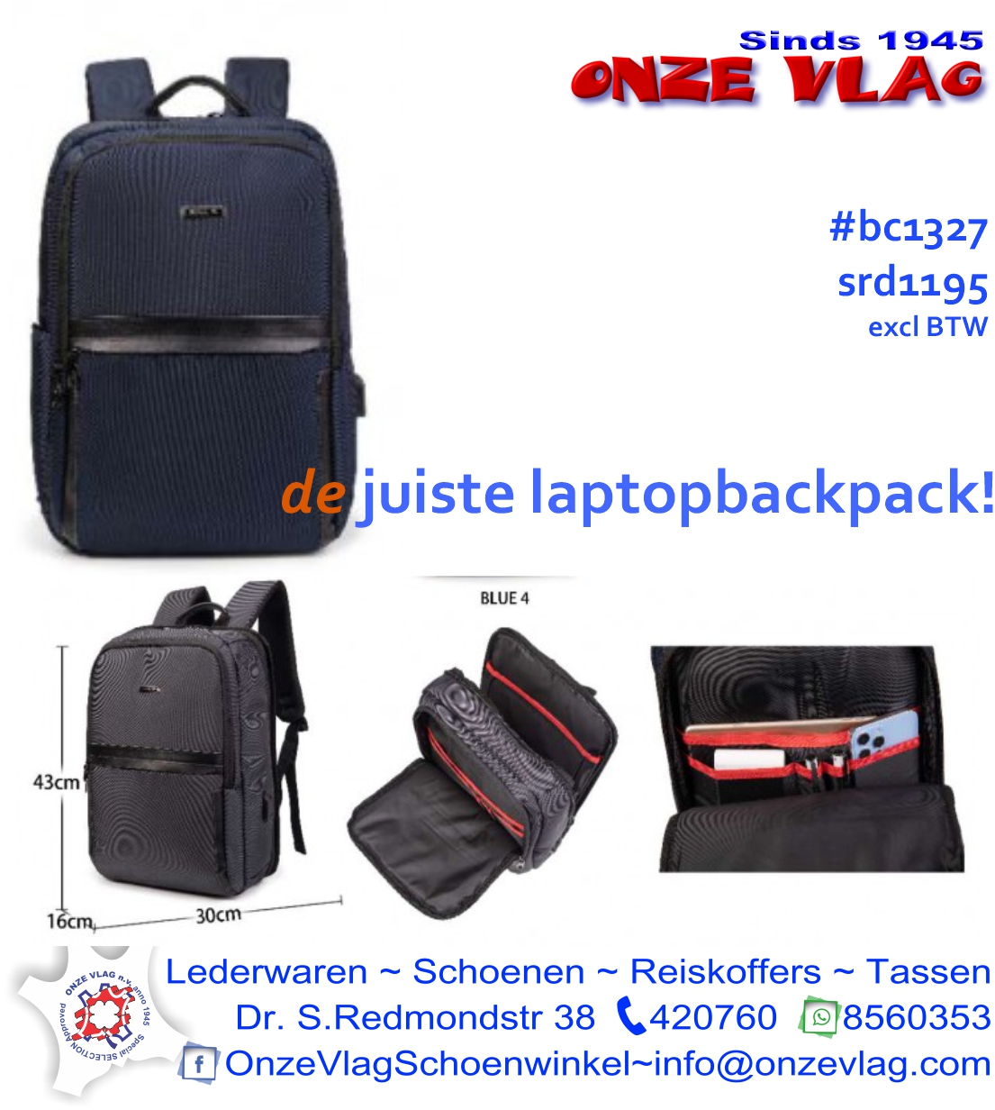 bc1327 laptop baclpack
