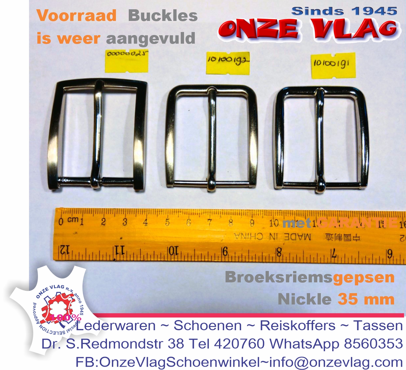 buckle35 nickle broeksriemgespen