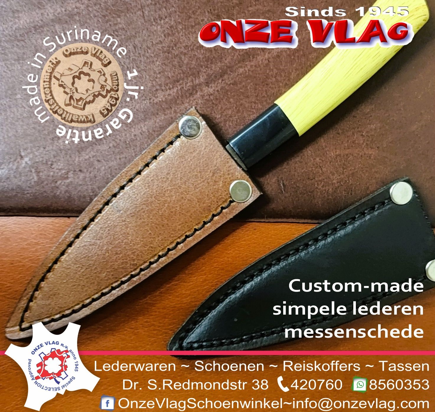 custom made leather schede mes small