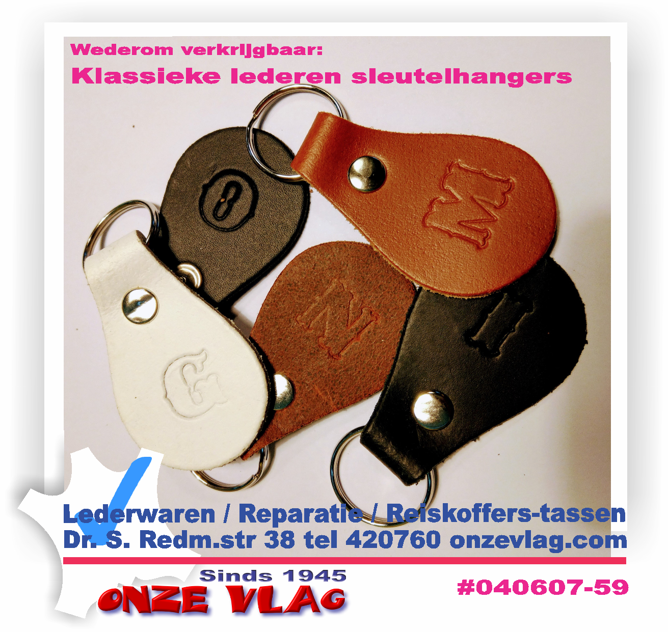 lederen letter sleutelhangers