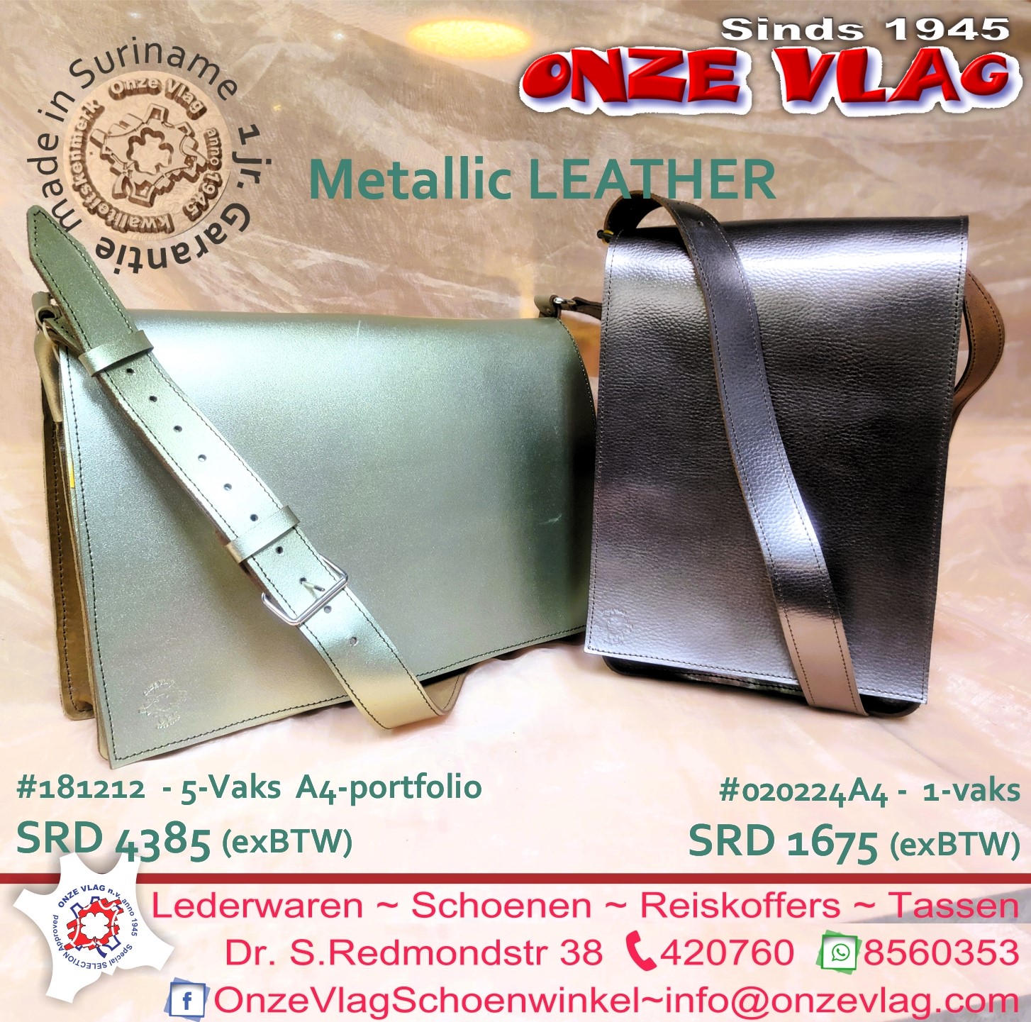 metalic leather