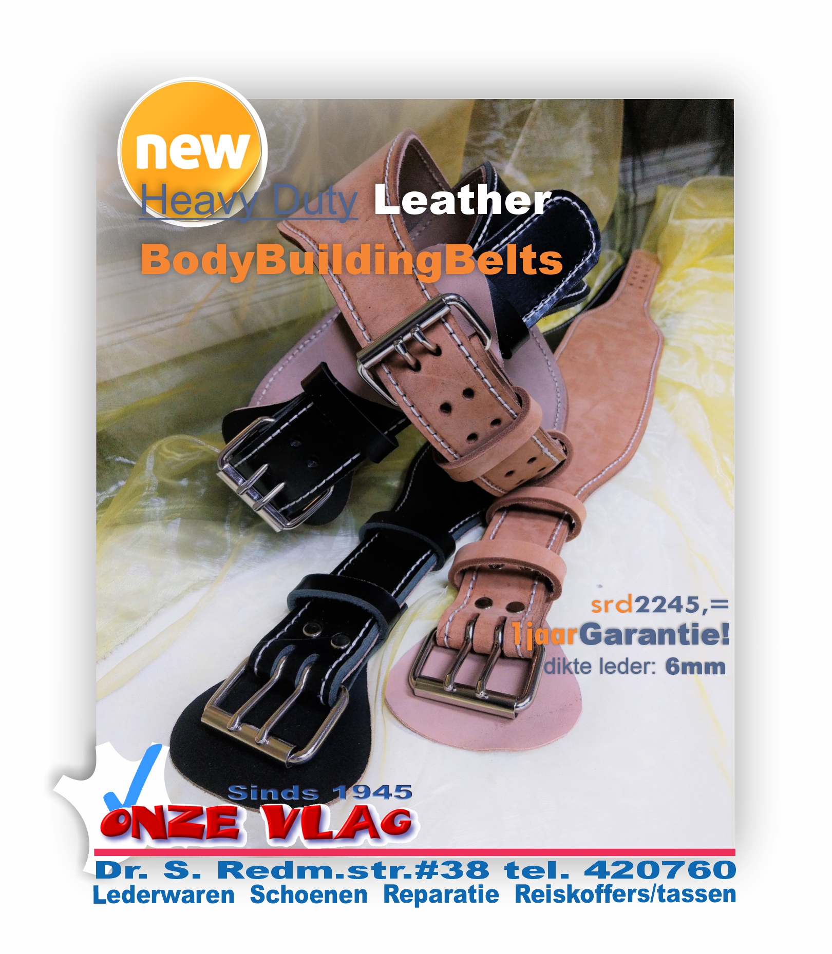 new HB Body Building Belts