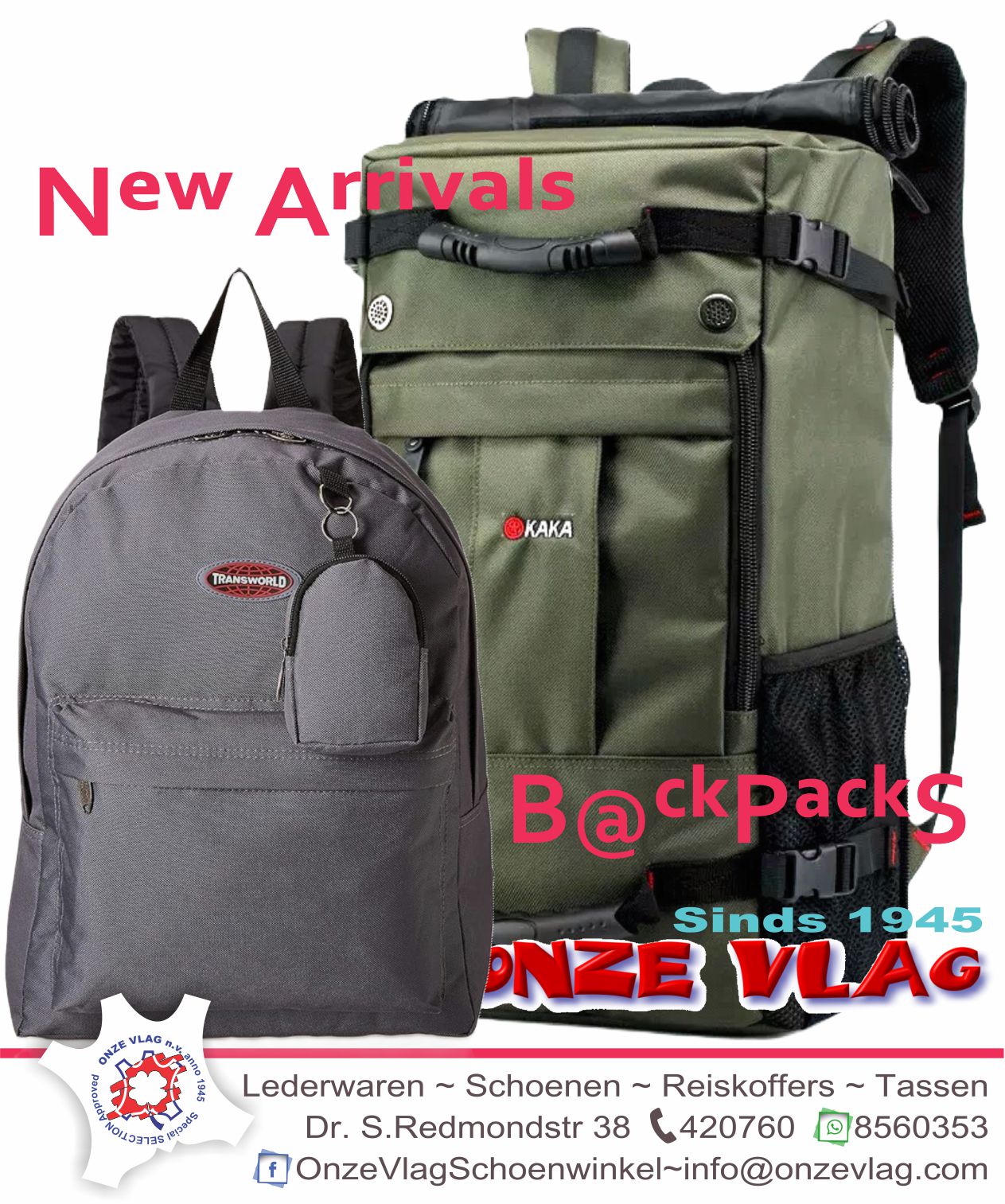 new arrivals backpacks @