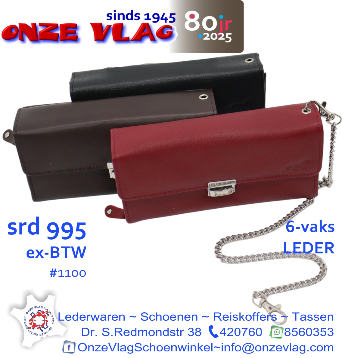 1100 6vaks leder wallet