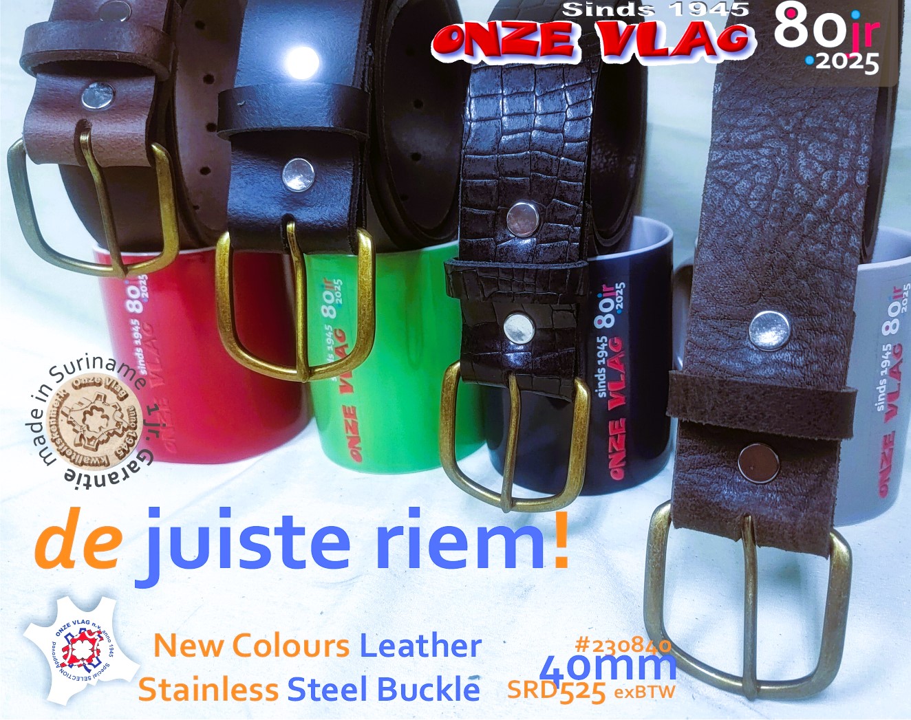 230840 new col leather croc coppr brksriem