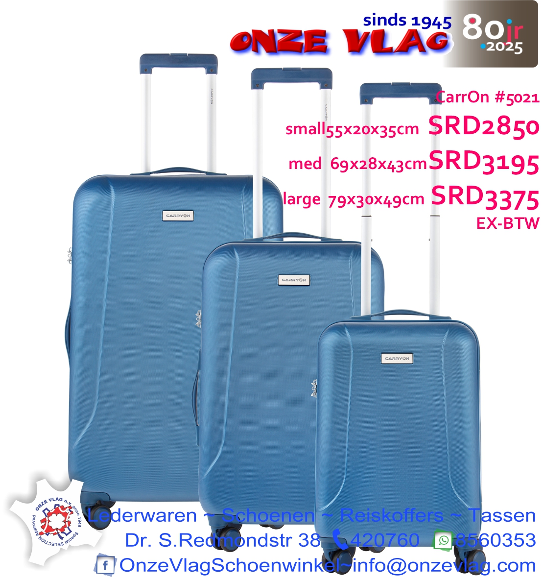 5021 carryon travelset blue