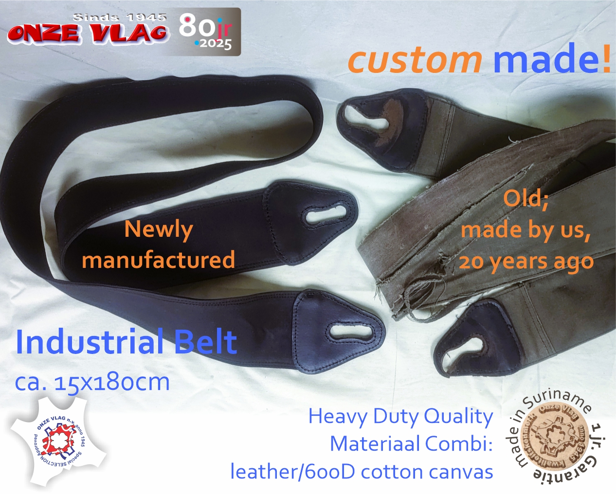 Custom made industrial belt