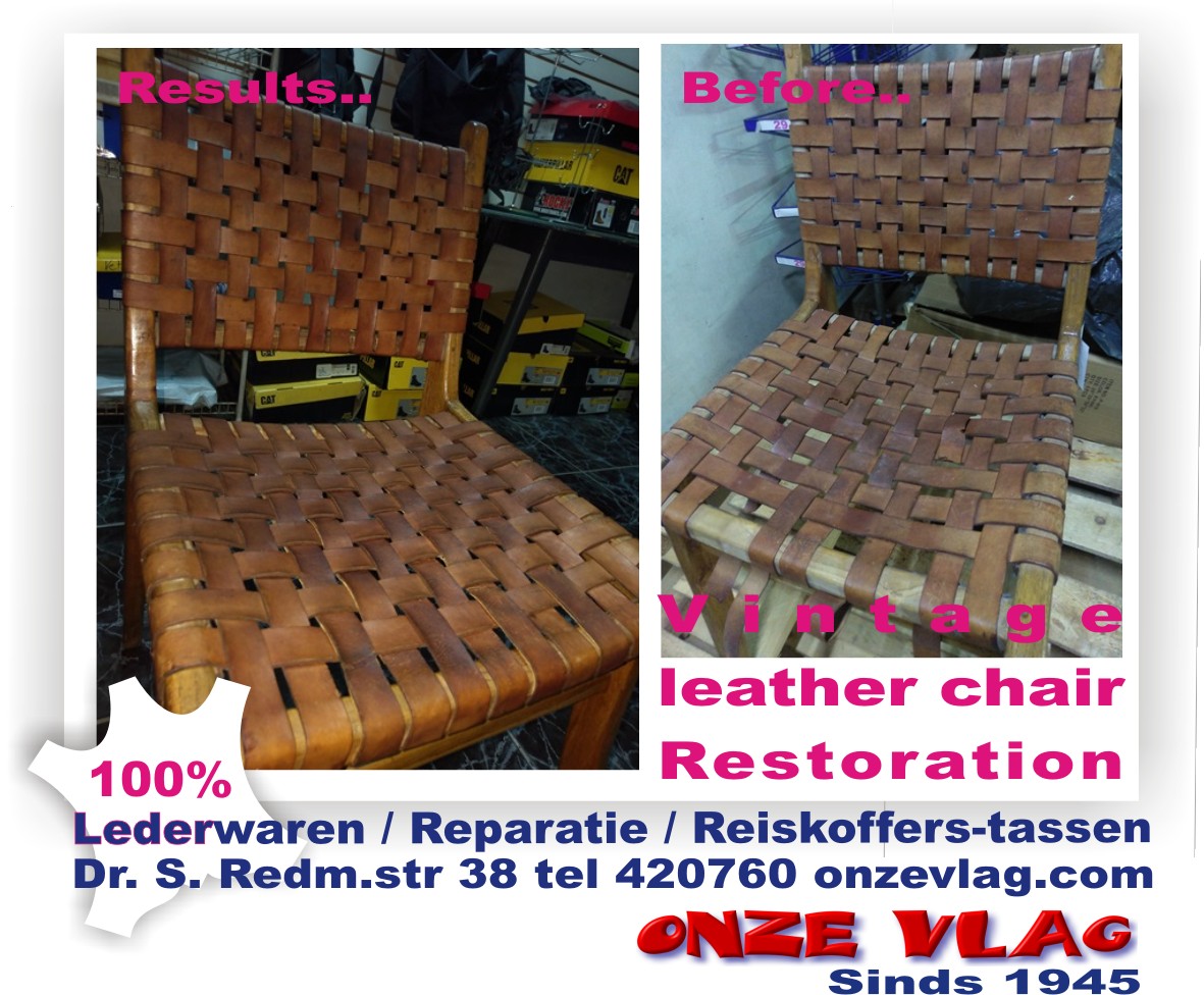 vintage leather chair restoration.