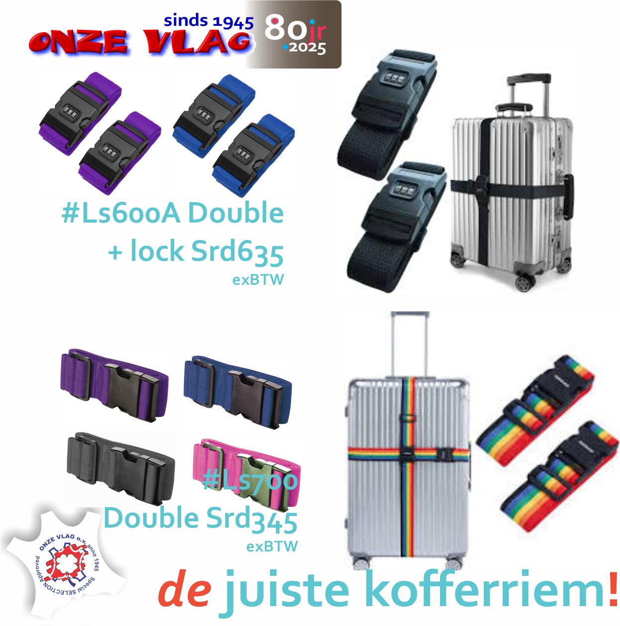 luggage double strap ls600 700