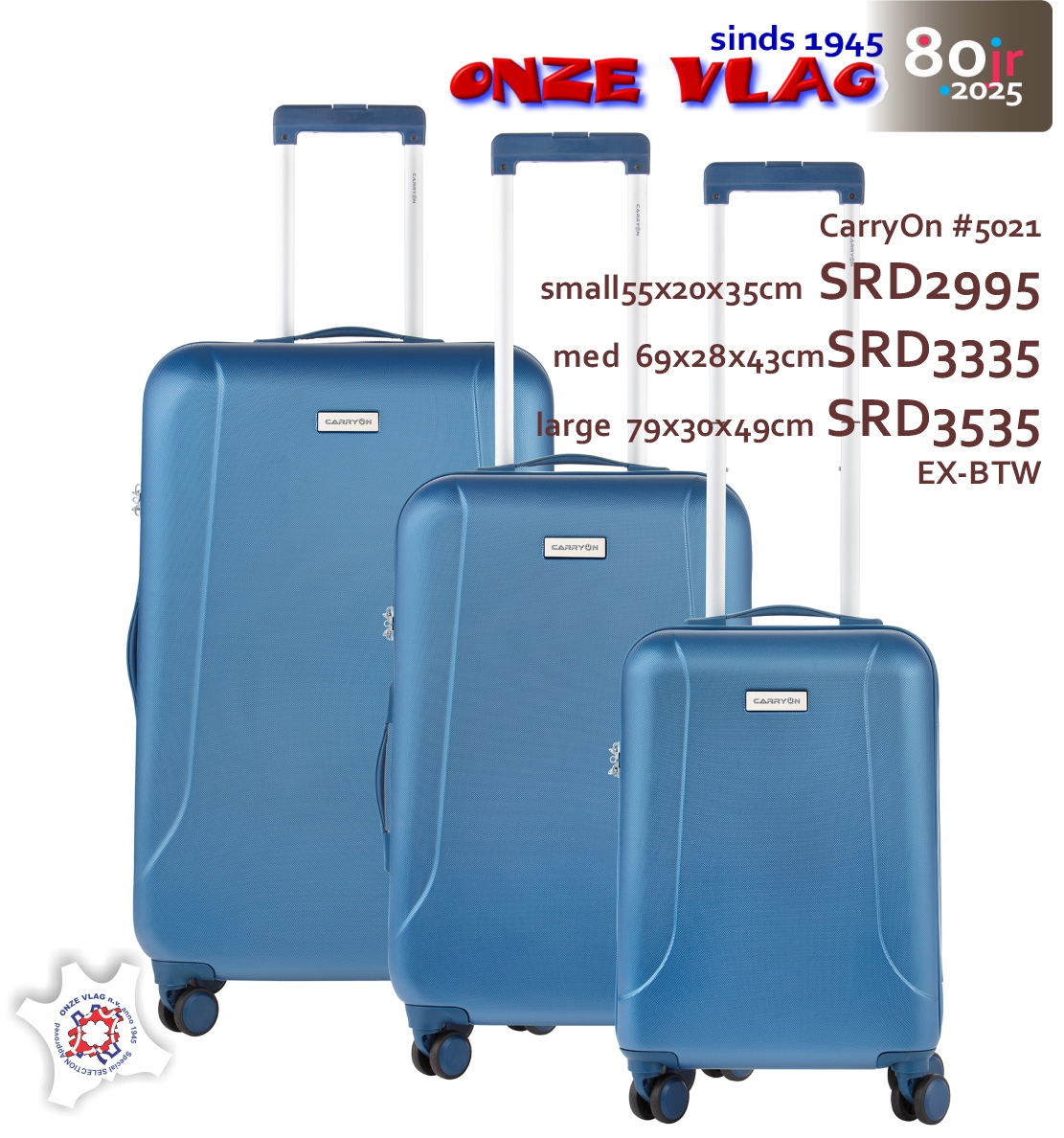 5021 carryon travelset blue