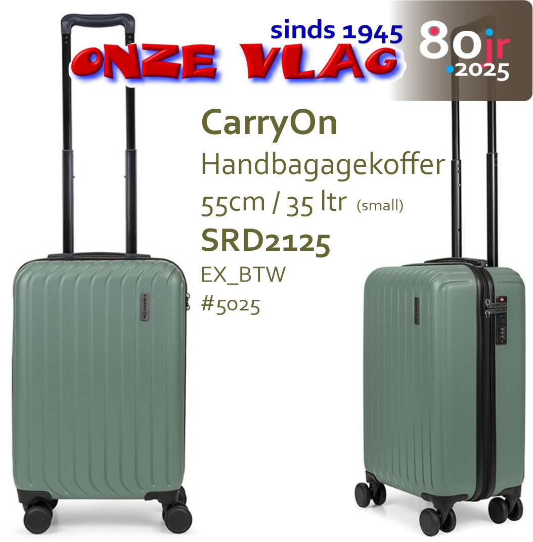 5025 carryon luggage 55cm groen