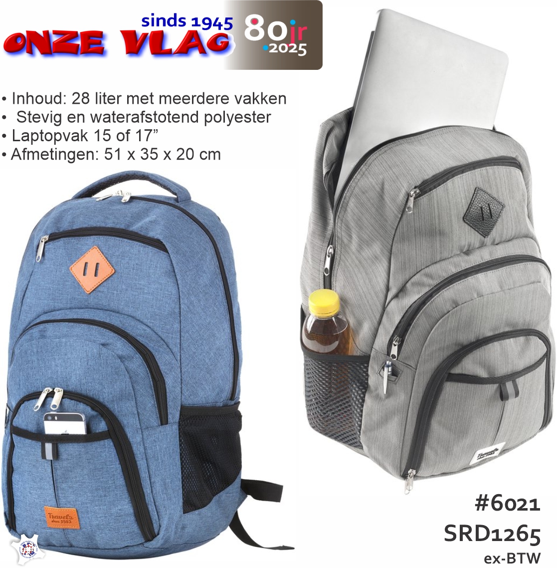 6021 TravelZ Hipster Rugtas 28L