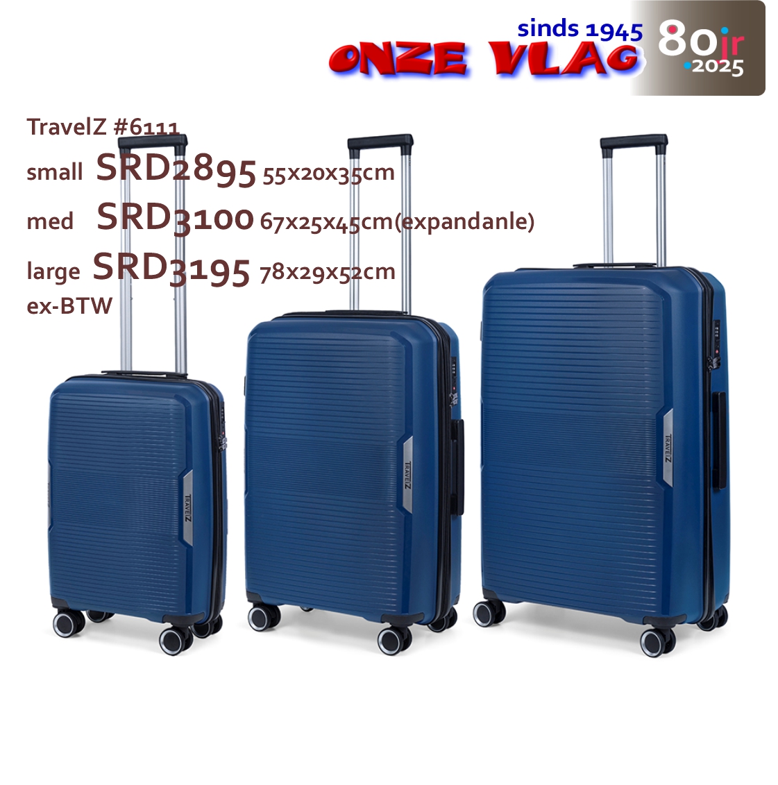 6111 travelZ luggage blue