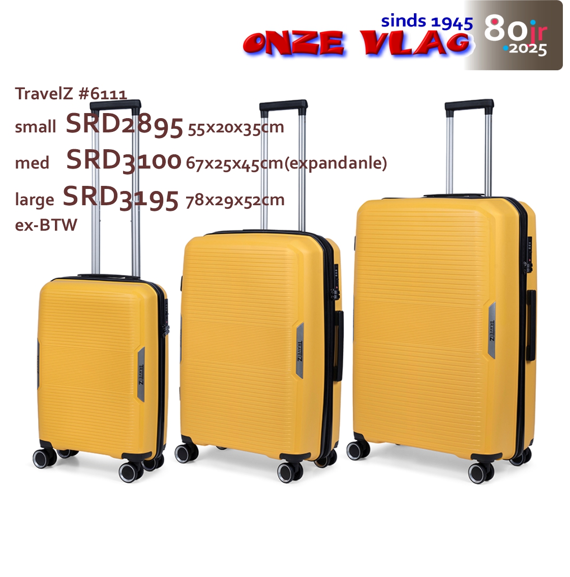 6111 travelZ luggage yel