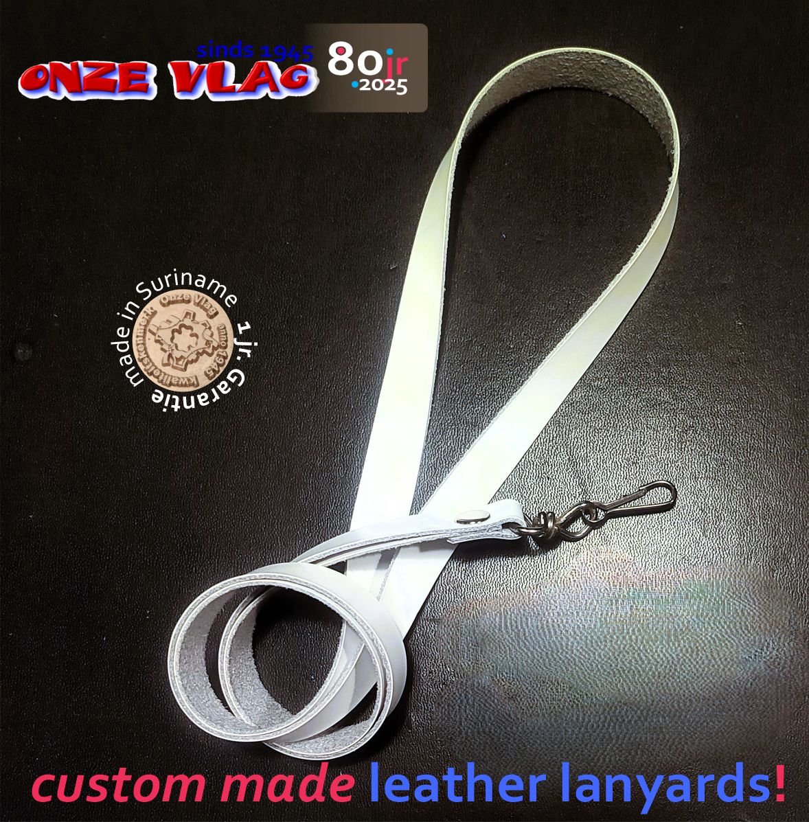 custom made lanyards white