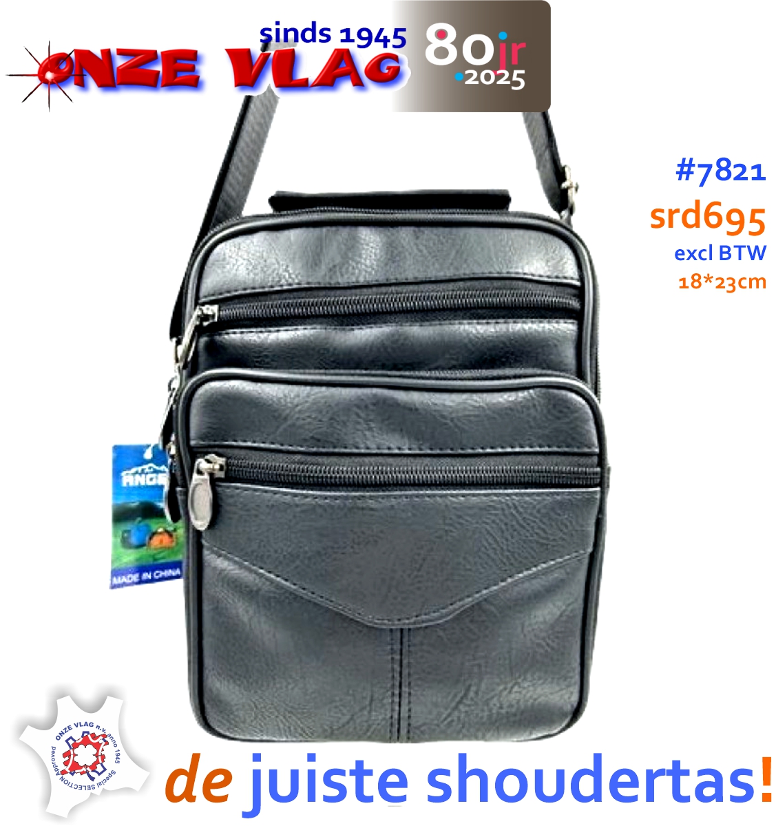 7821 kunst leder shcoudertas