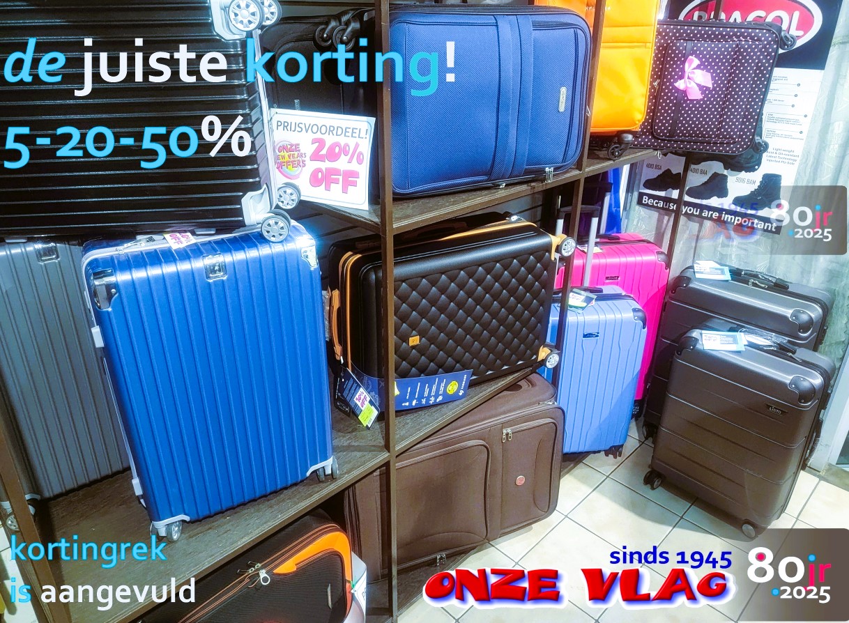 korting rek koffers