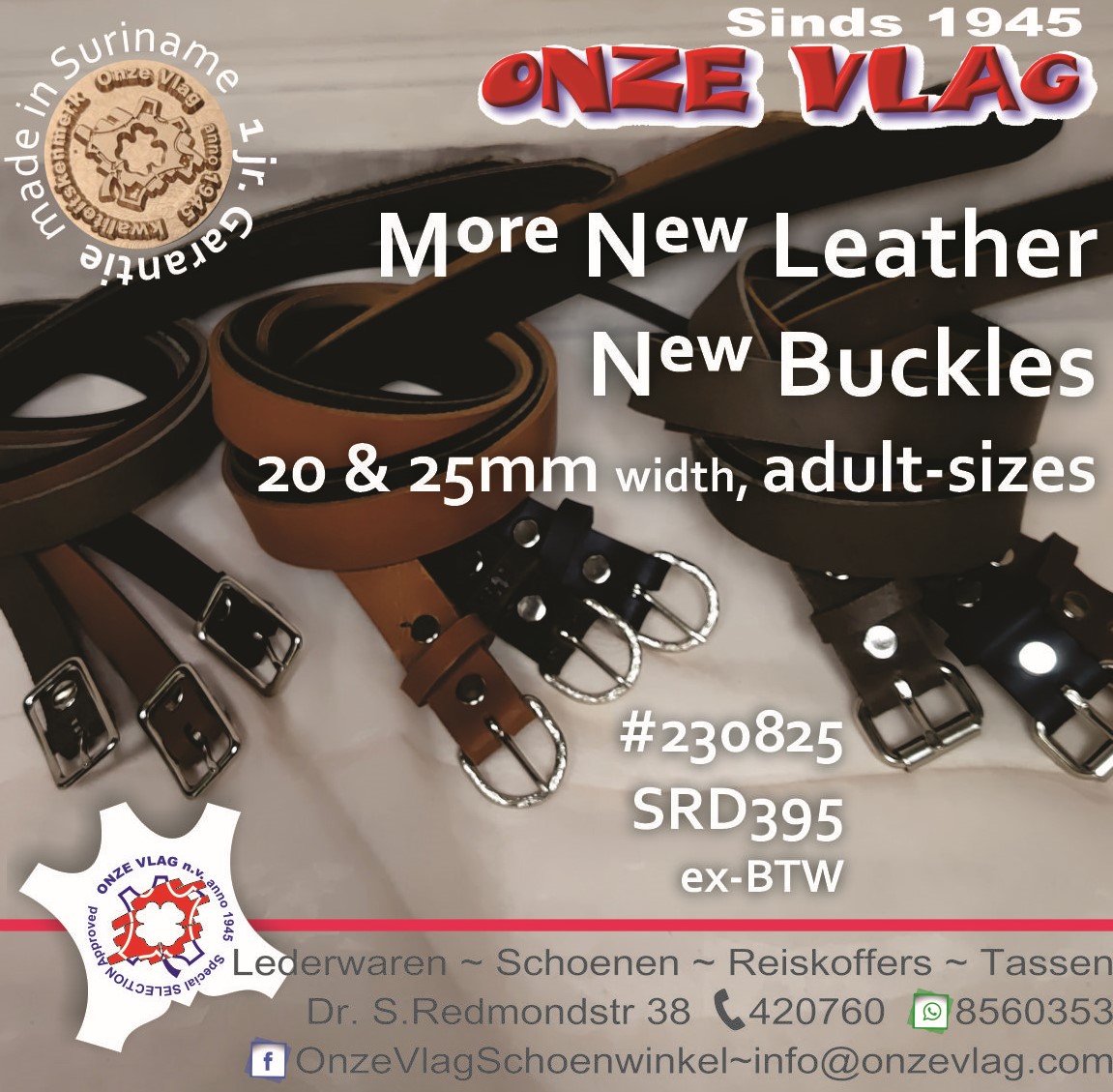 more new leather new buckles 230825 adult sizes