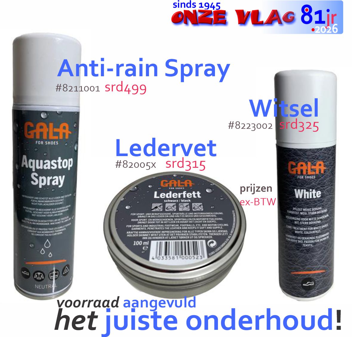 witsel antirain en ledervet GALA